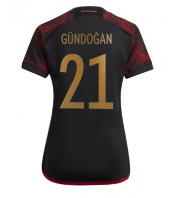 Tyskland Ilkay Gundogan #21 Replika Udebanetrøje Dame VM 2022 Kortærmet